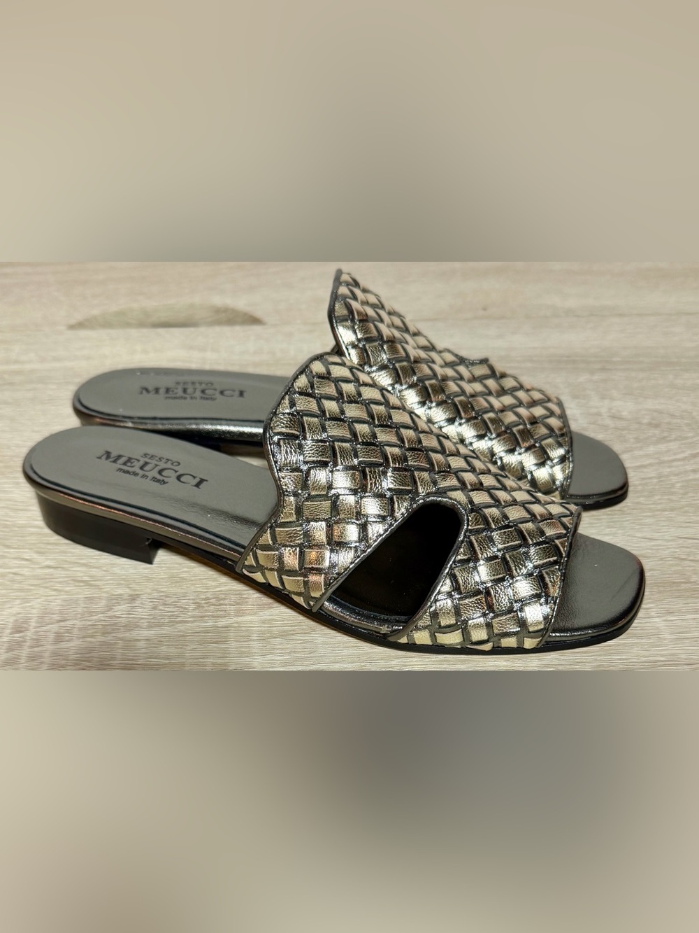 Sesto Meucci Geomar Woven Sandals, Sz 8M, New in Box